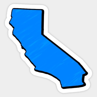 Bright Blue California Outline Sticker